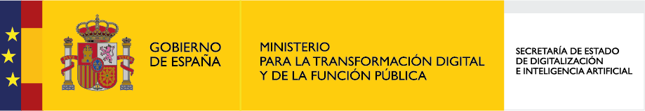 Logo Ministerio para la transformación digital y de la función pública